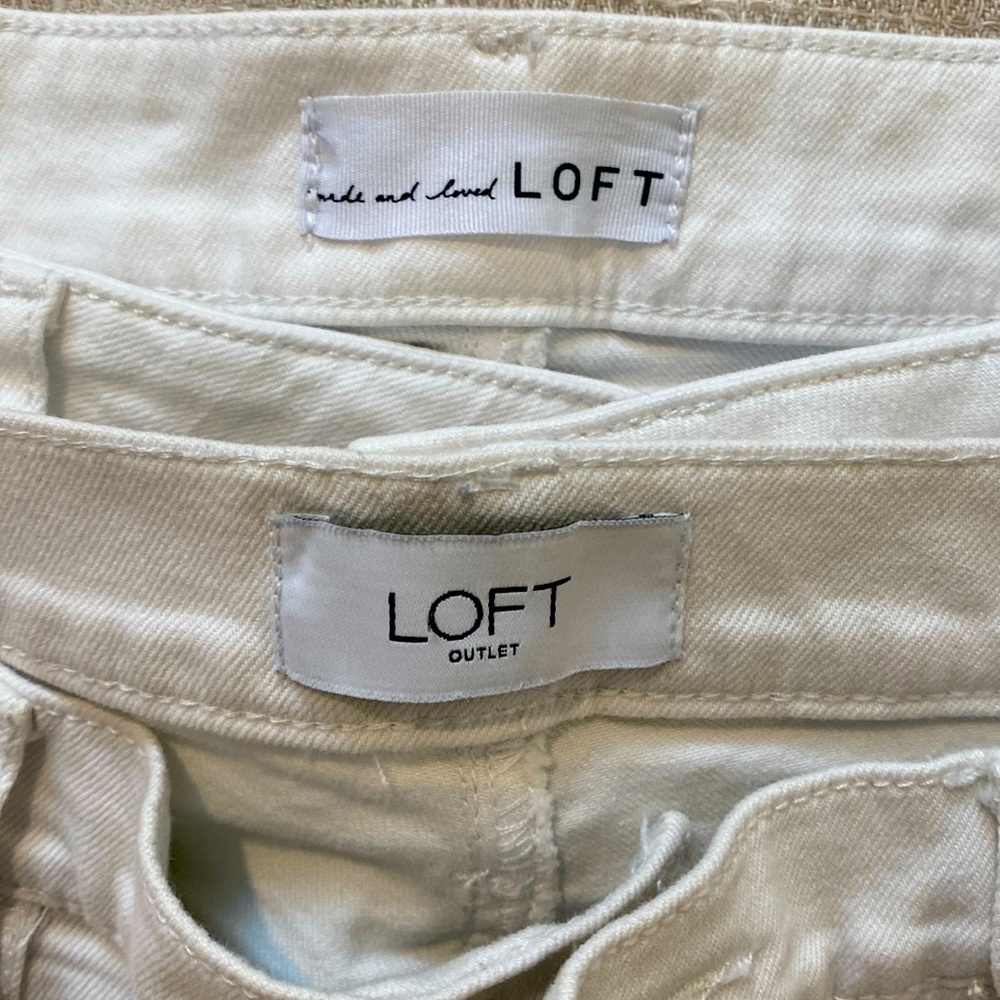 Loft White skinny jeans